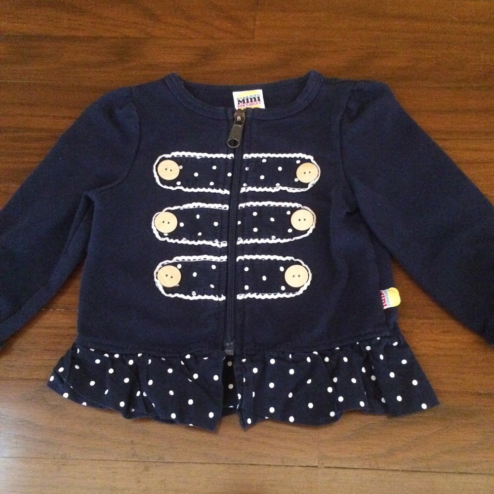 3/$15 navy blue cardigan harajuku mini target 2t